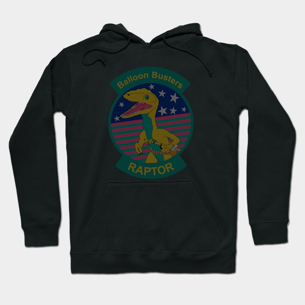 Chinese Spy Balloon “Balloon Busters” F-22 raptor (subdued) patch Hoodie by Dexter Lifestyle